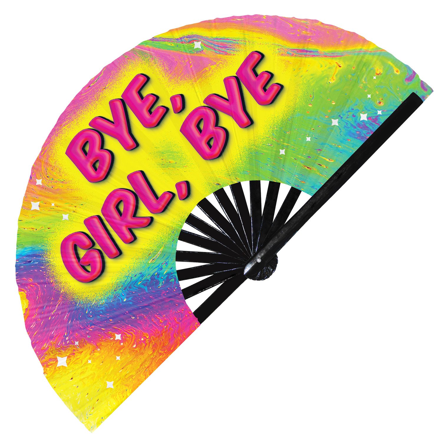 Pride Drag Slang Hunty Eat It Cunt Bye Girl Bye - Clack Folding Rave & Festival Hand Fan - Image 8
