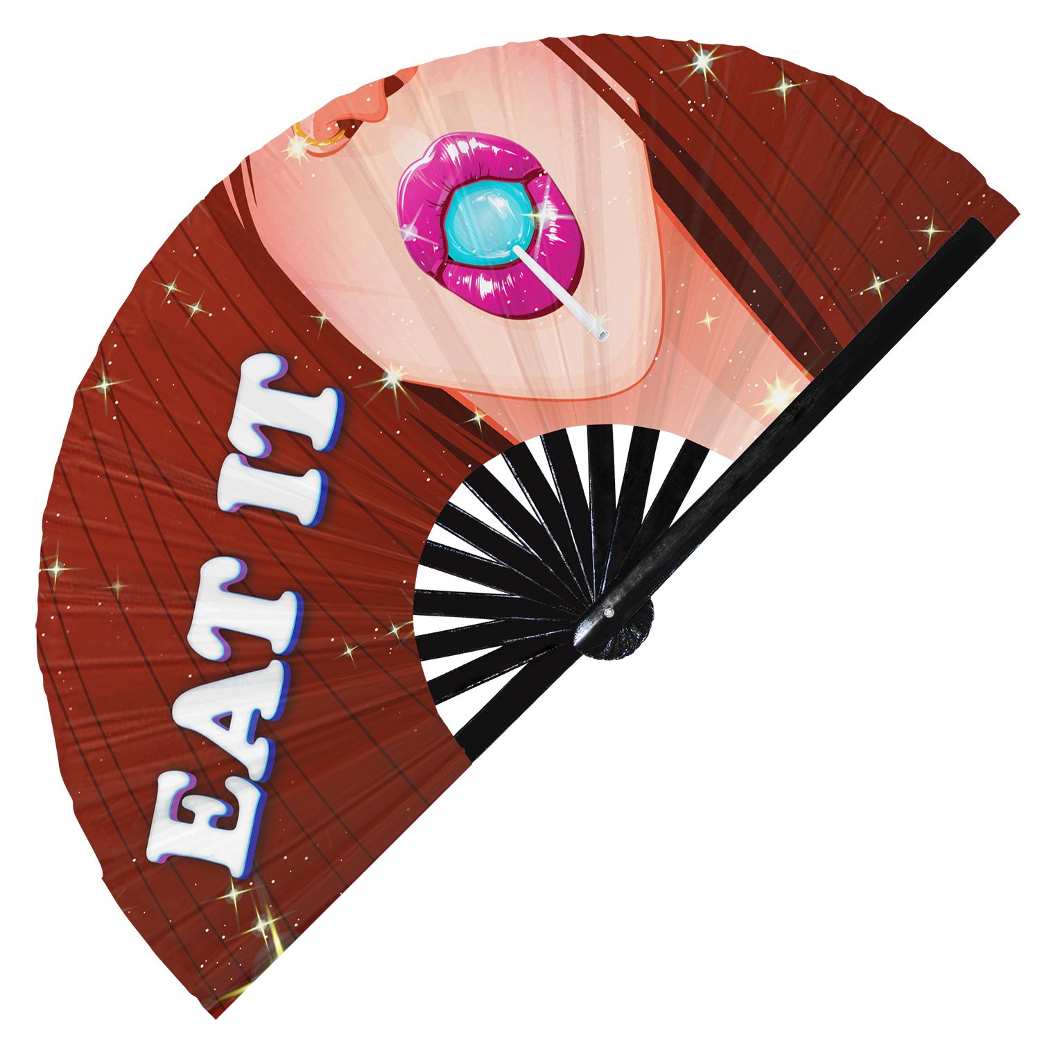 Pride Drag Slang Hunty Eat It Cunt Bye Girl Bye - Clack Folding Rave & Festival Hand Fan - Image 9