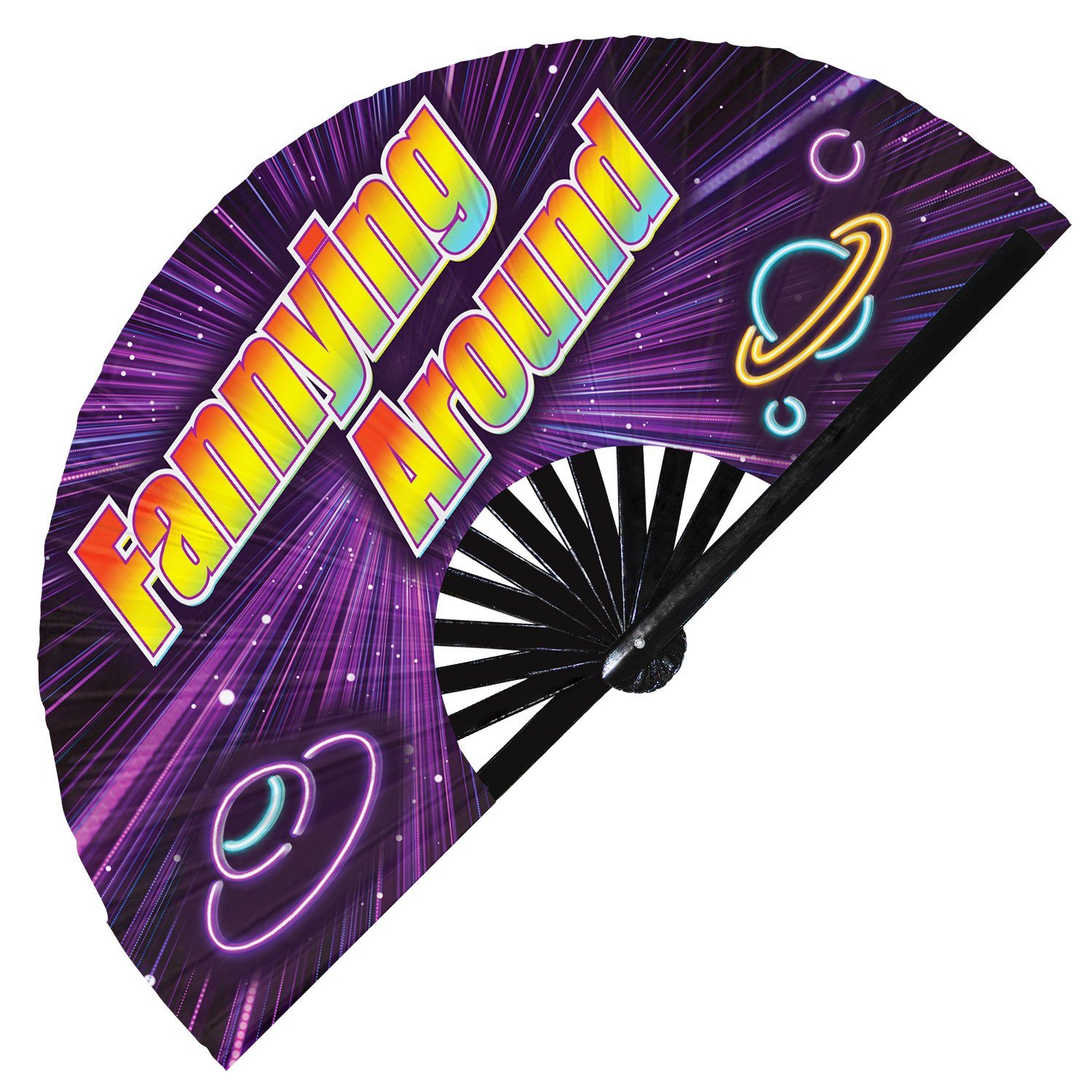 Pride Drag Slang Hunty Eat It Cunt Bye Girl Bye - Clack Folding Rave & Festival Hand Fan - Image 2