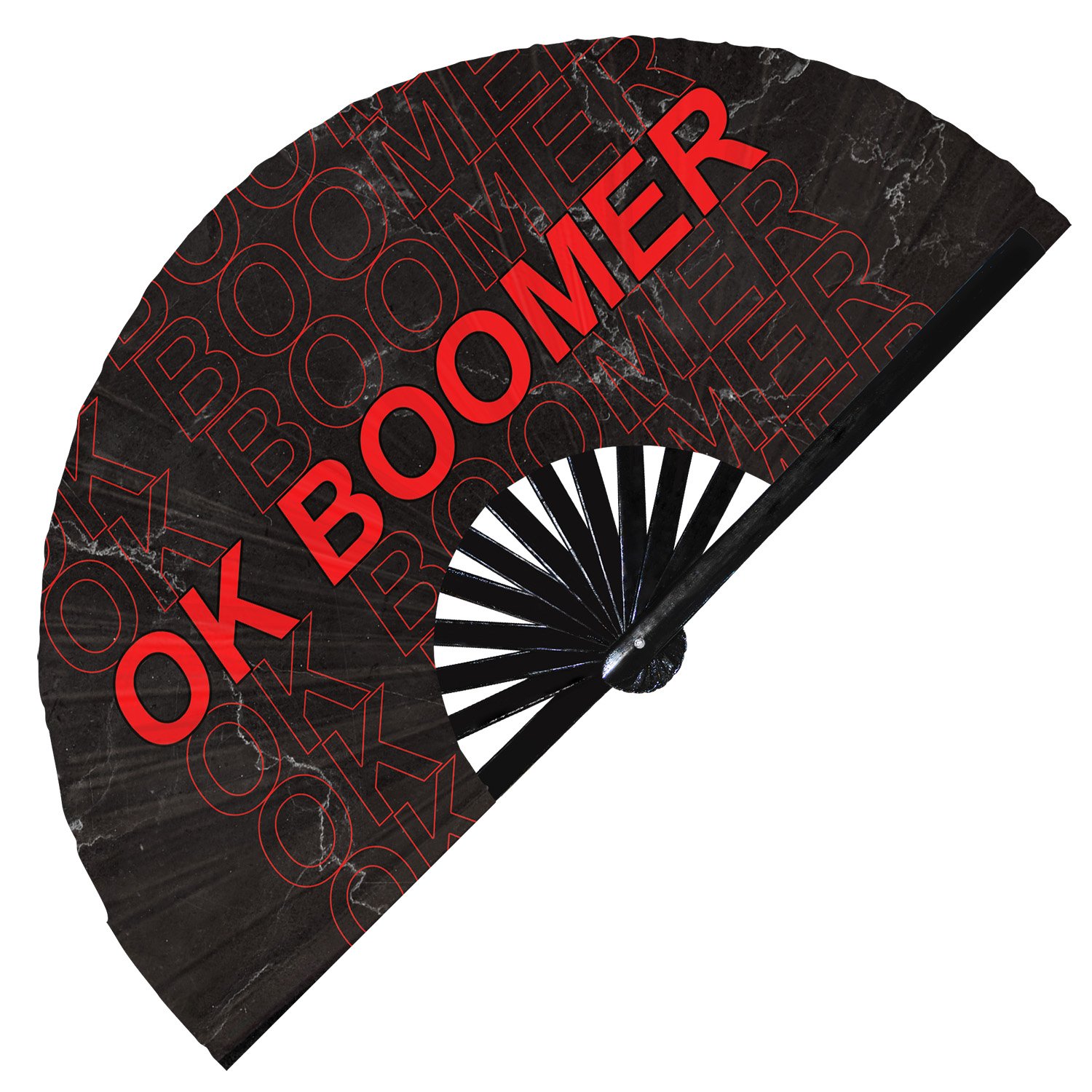 Pride Slangs Salty Boomer Yaas Yeet Thristy - Clack Folding Rave & Festival Hand Fan - Image 5