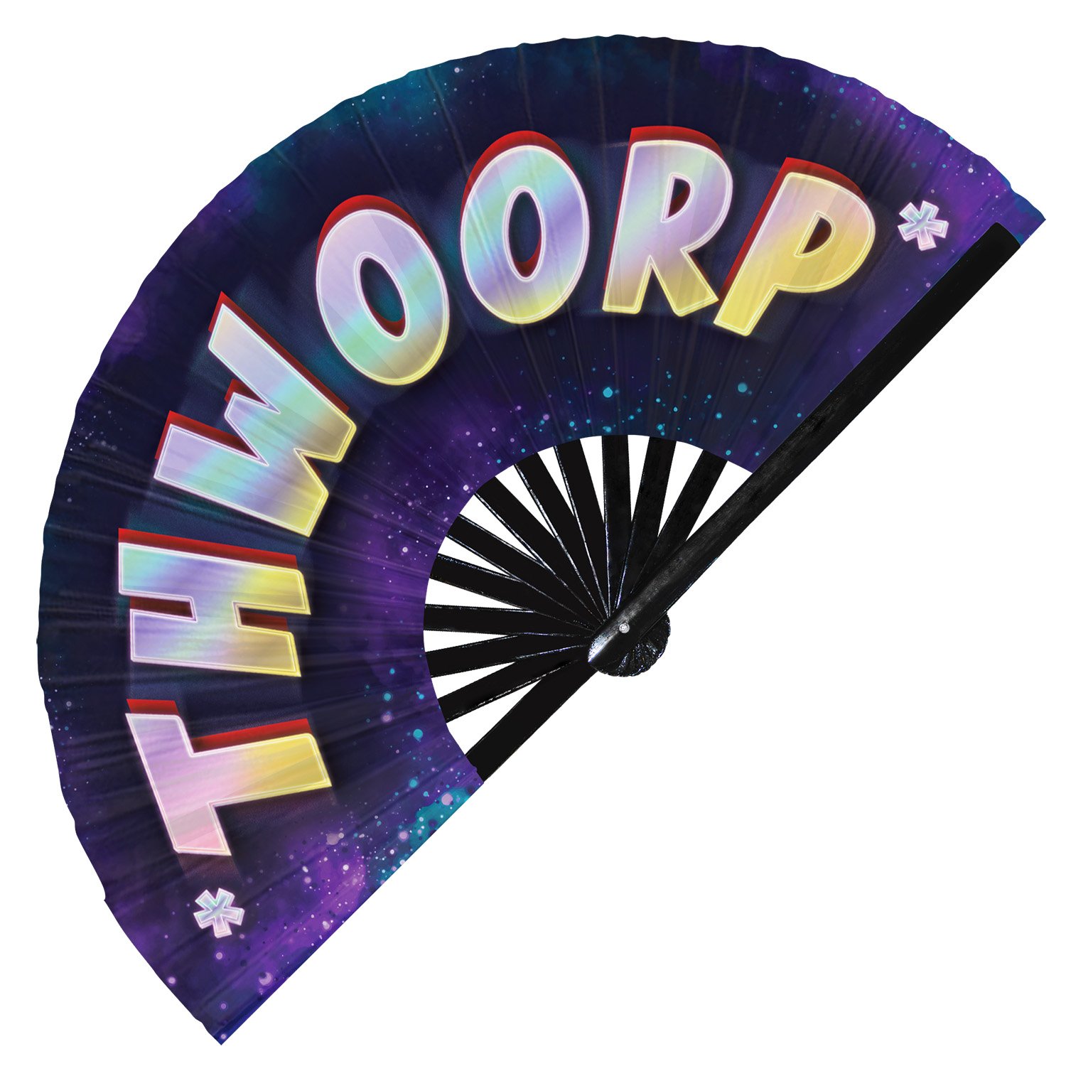 Pride Slangs Salty Boomer Yaas Yeet Thristy - Clack Folding Rave & Festival Hand Fan - Image 6