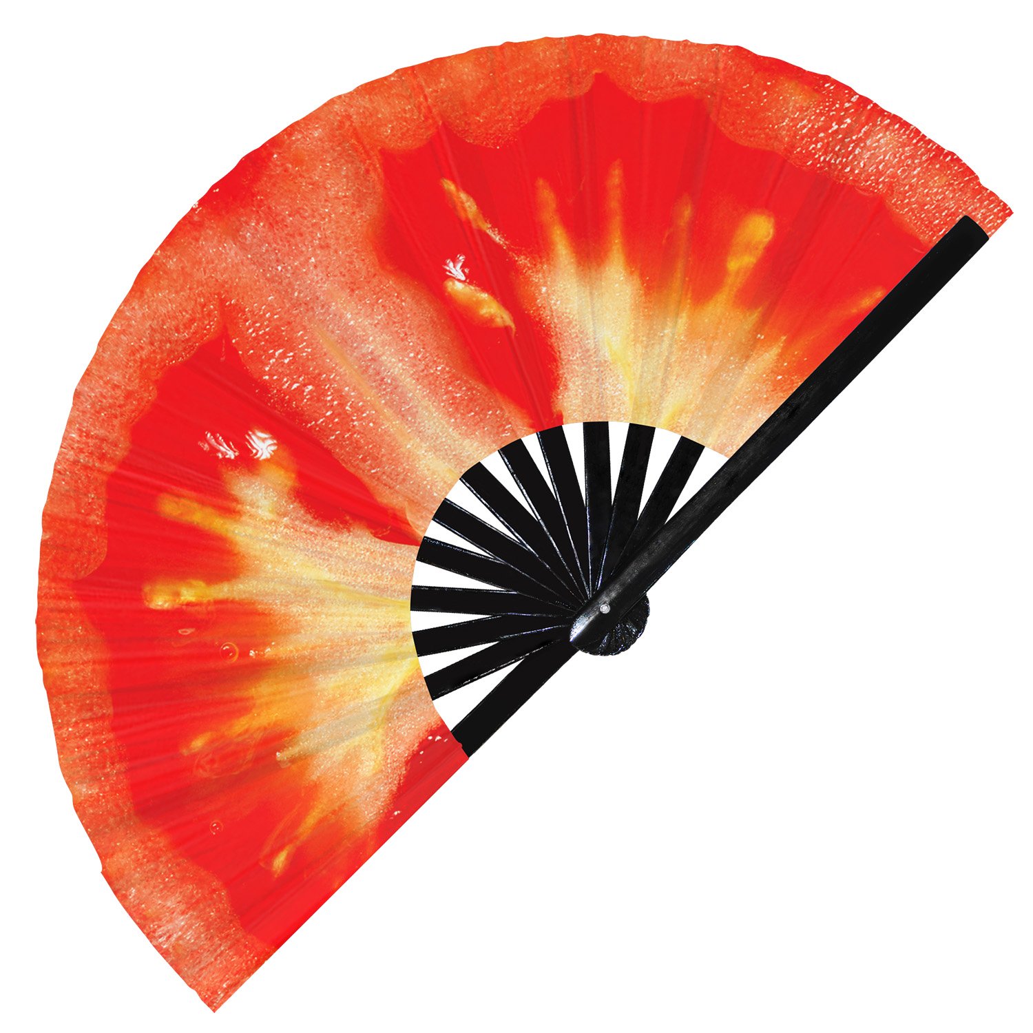 Vegetables Banana Brocolli Cabbage Tomato Potato - Clack Folding Rave & Festival Hand Fan