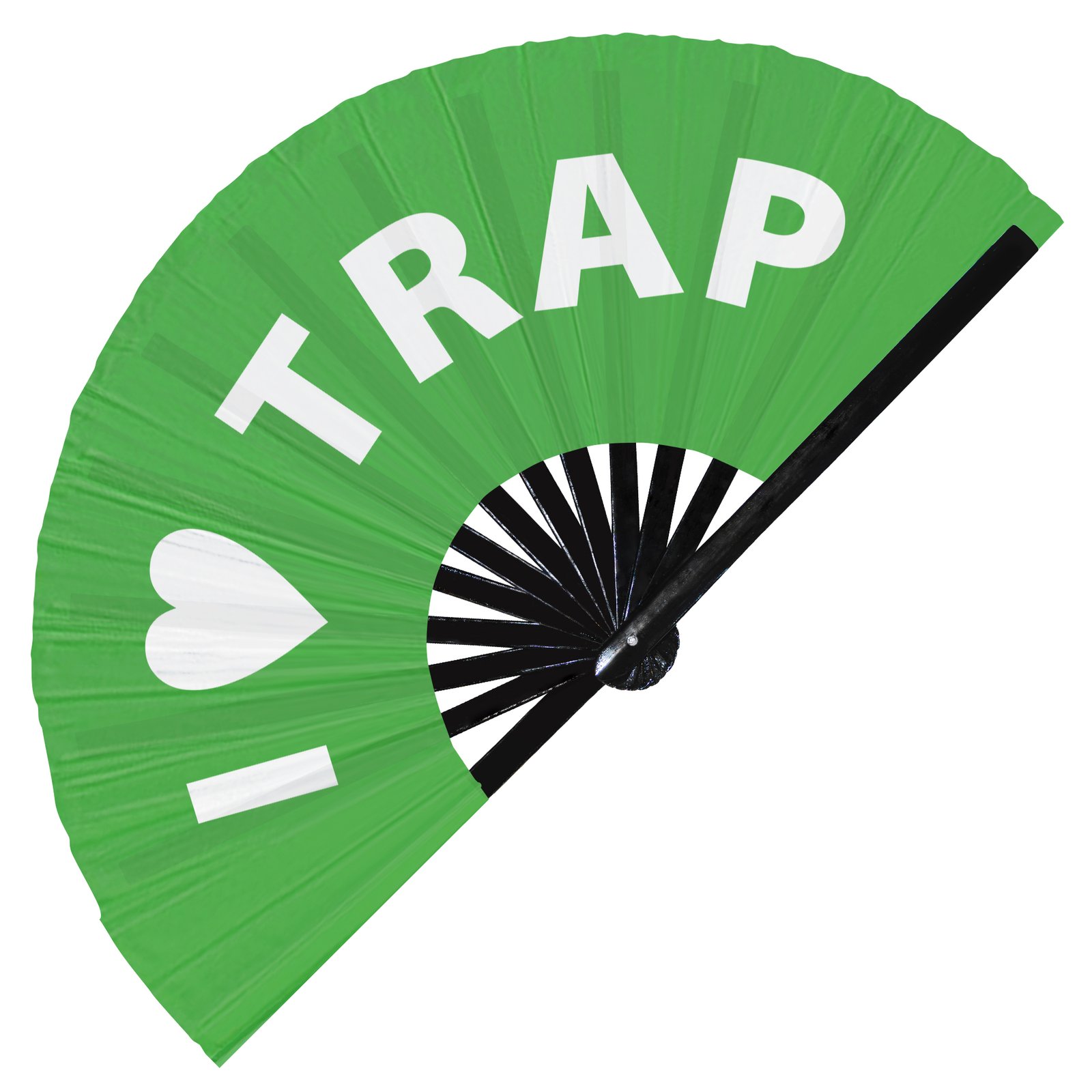 I Love Trap - Clack Folding Rave & Festival Hand Fan - Image 5