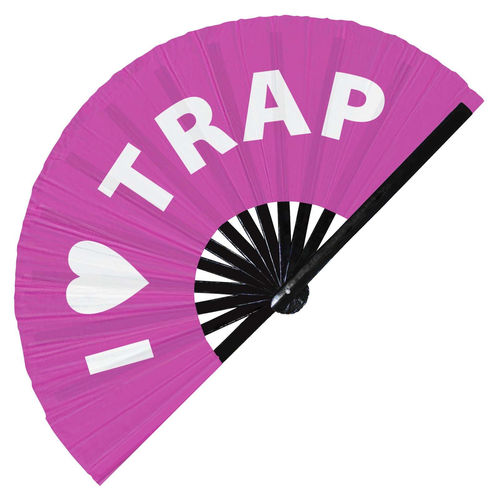 I Love Trap - Clack Folding Rave & Festival Hand Fan - Image 6