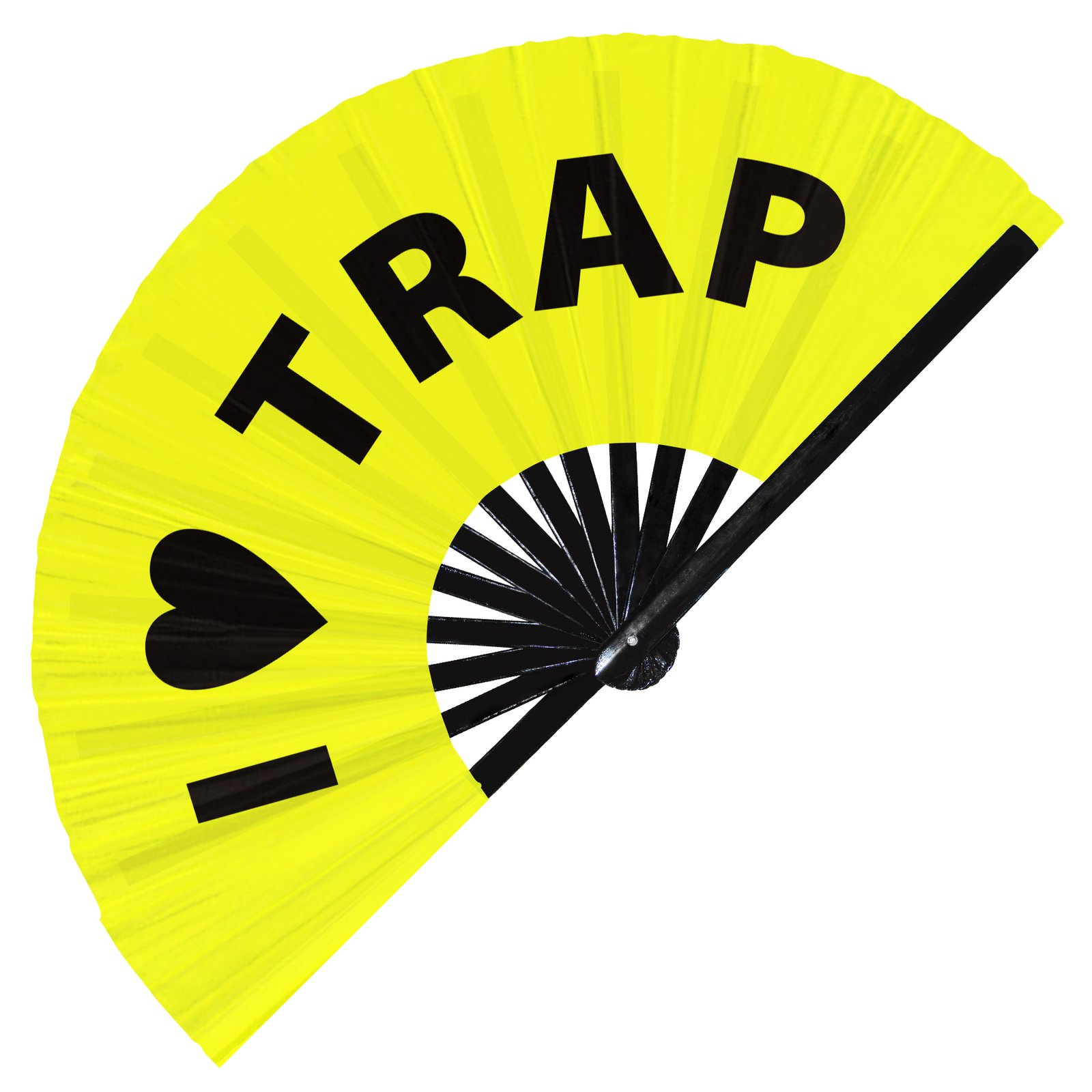 I Love Trap - Clack Folding Rave & Festival Hand Fan - Image 2