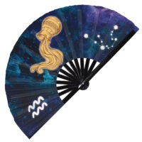 Zodiac Signs - Clack Folding Rave & Festival Hand Fan