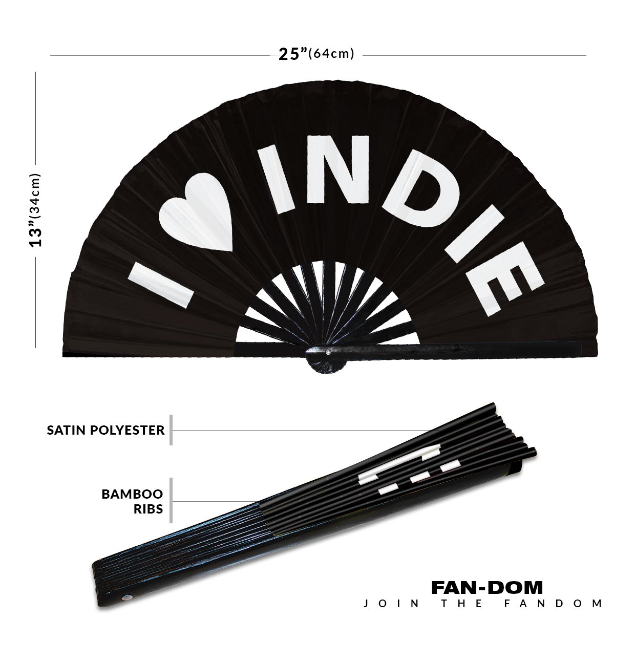 I Love Indie - Clack Folding Rave & Festival Hand Fan - Image 10