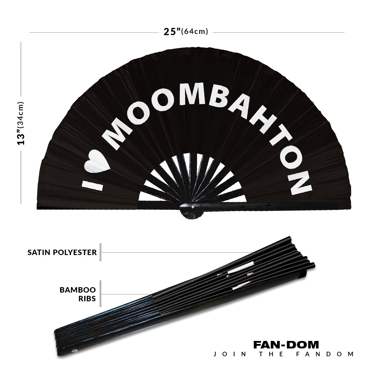 I Love Moombahton - Clack Folding Rave & Festival Hand Fan - Image 10