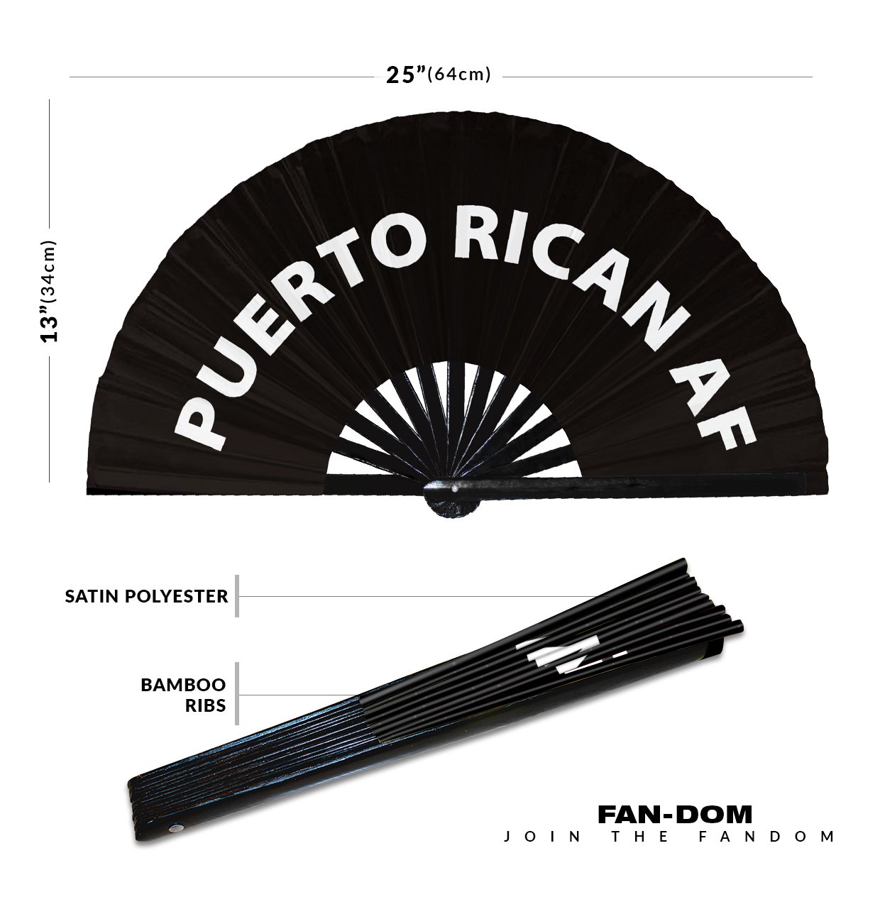 Puerto Rican AF - Clack Folding Rave & Festival Hand Fan - Image 10