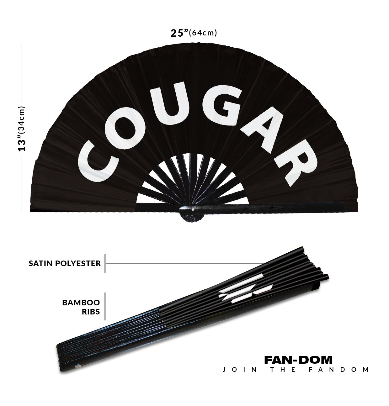 Cougar - Clack Folding Rave & Festival Hand Fan - Image 10