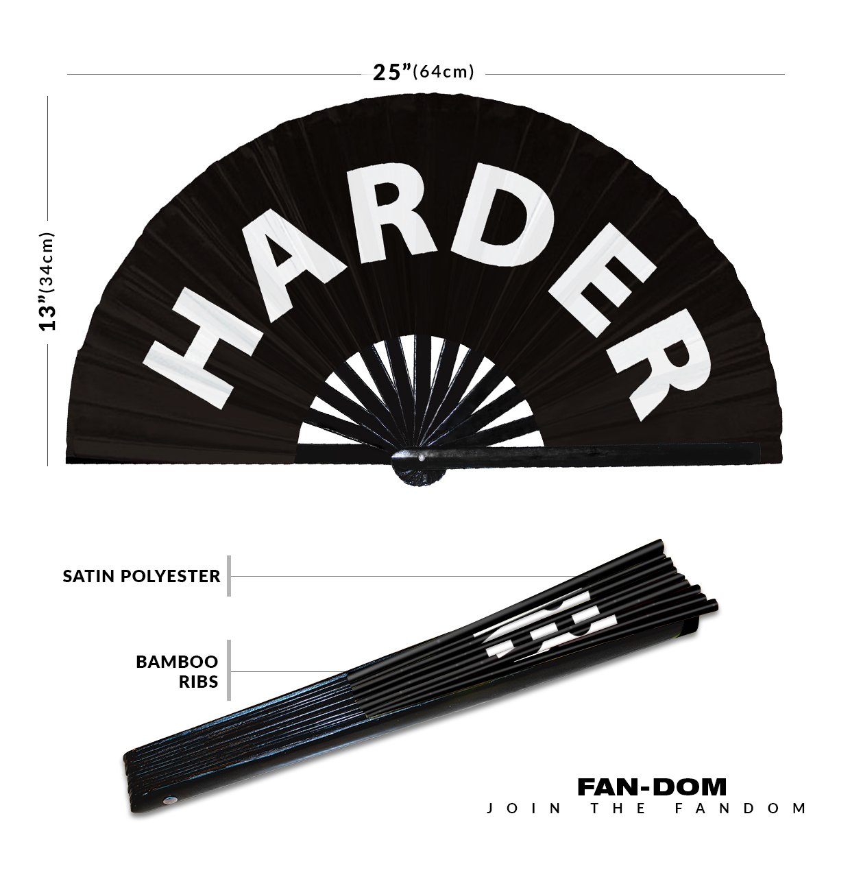 Harder - Clack Folding Rave & Festival Hand Fan - Image 10