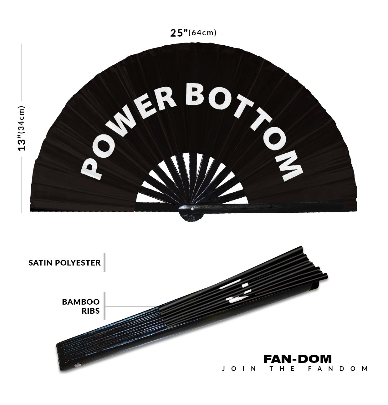 Power Bottom - Clack Folding Rave & Festival Hand Fan - Image 10
