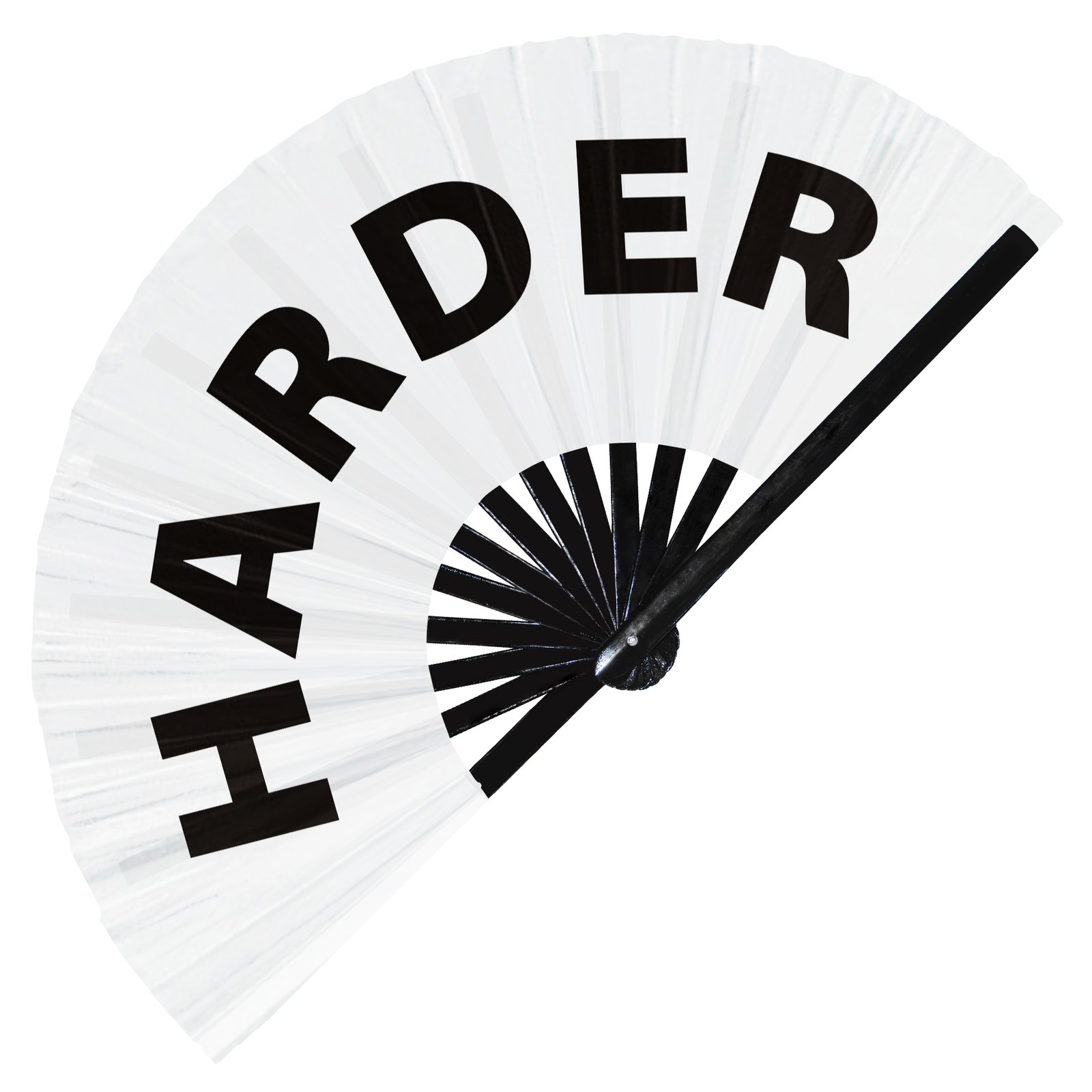 Harder - Clack Folding Rave & Festival Hand Fan - Image 2