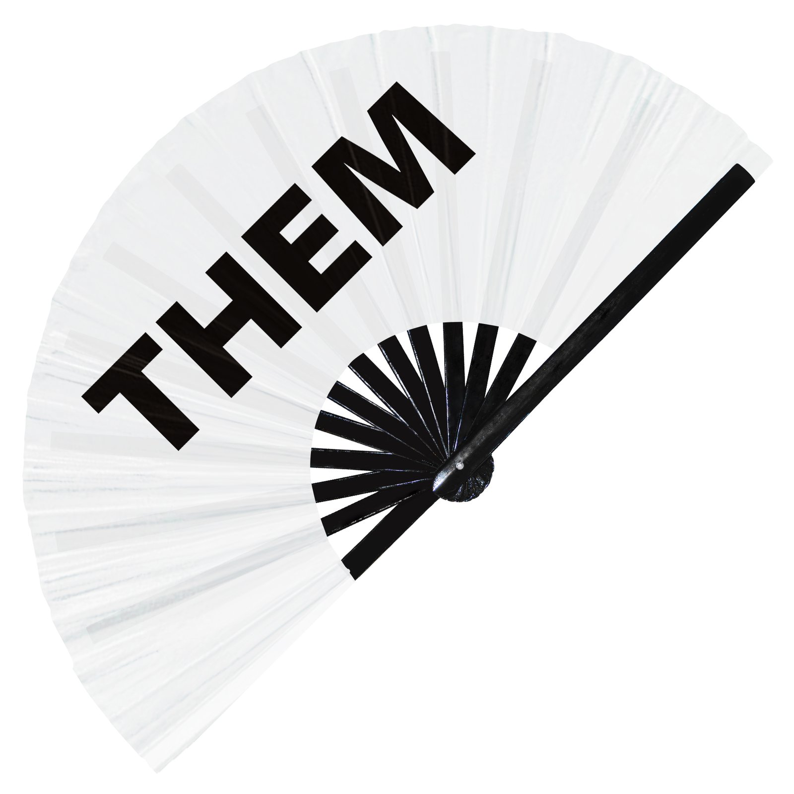 Them Prounouns - Clack Folding Rave & Festival Hand Fan - Image 9