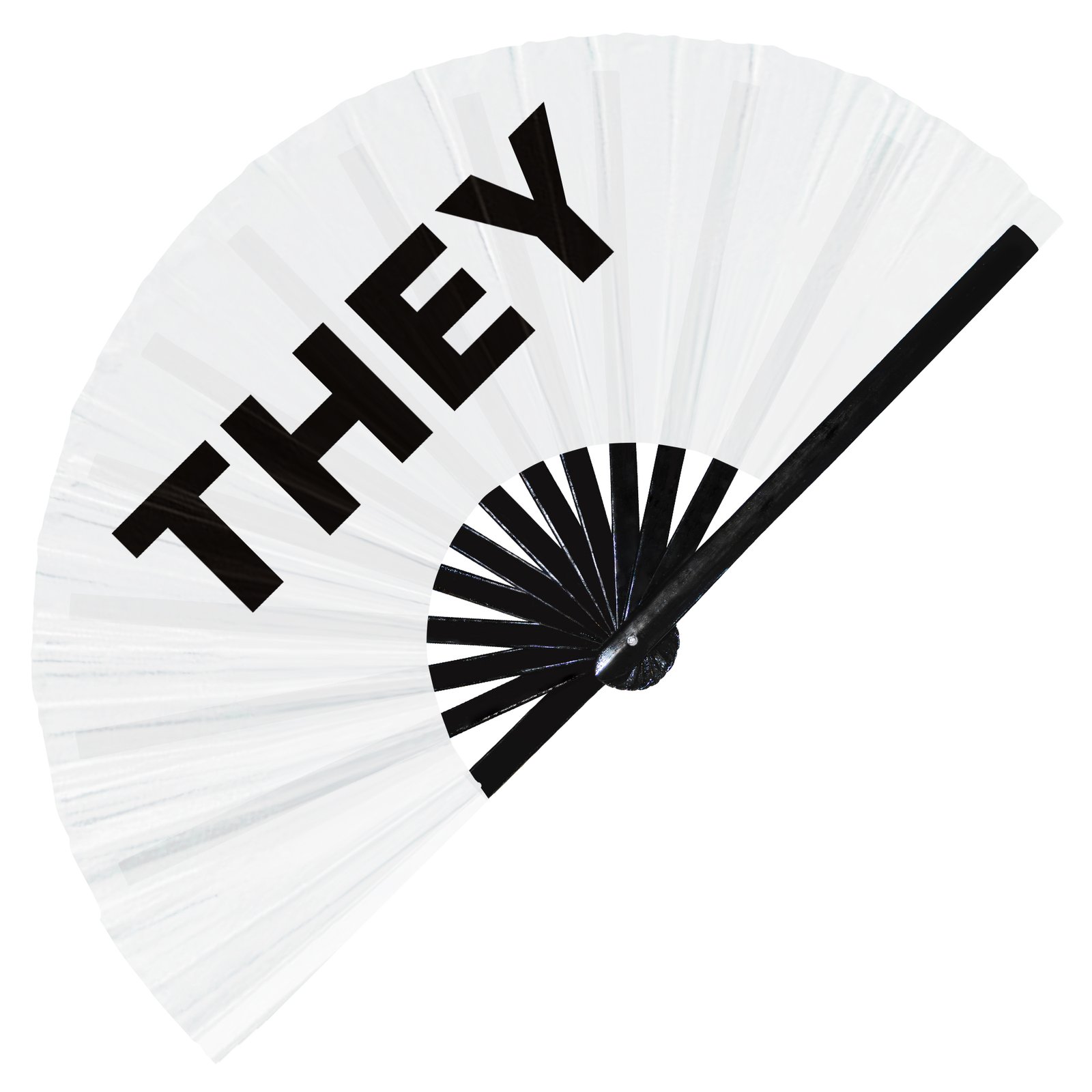 They Prounouns - Clack Folding Rave & Festival Hand Fan - Image 9