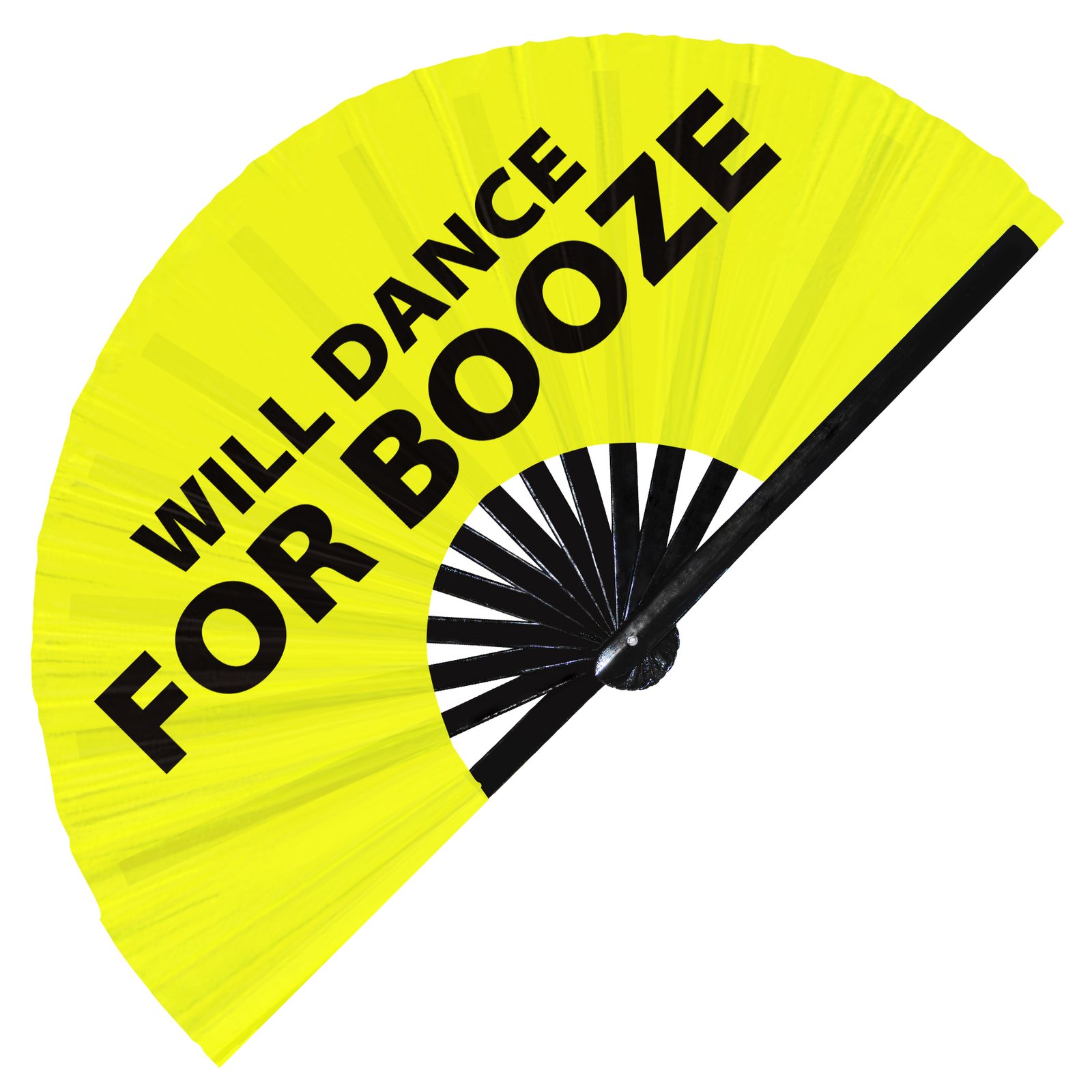 Will dance for booze - Clack Folding Rave & Festival Hand Fan - Image 3