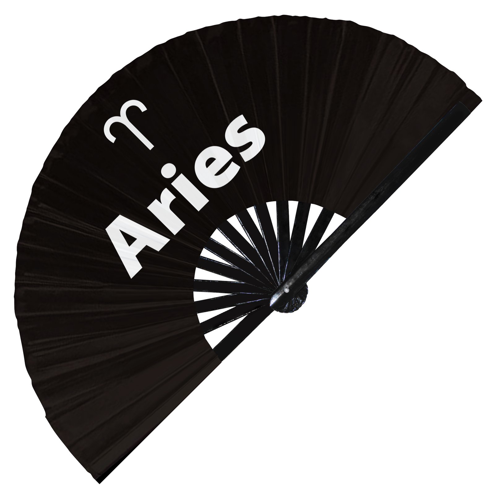 Aries Zodiac Sign - Clack Folding Rave & Festival Hand Fan
