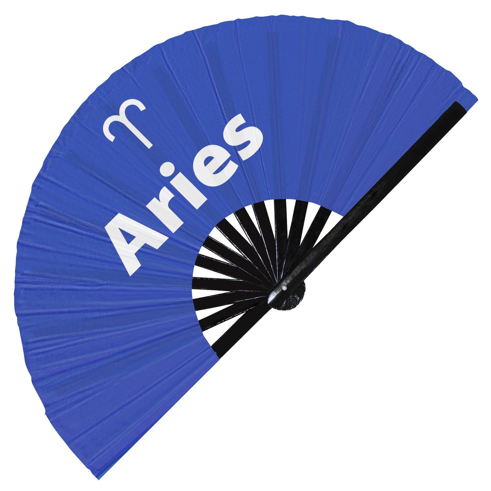 Aries Zodiac Sign - Clack Folding Rave & Festival Hand Fan - Image 3