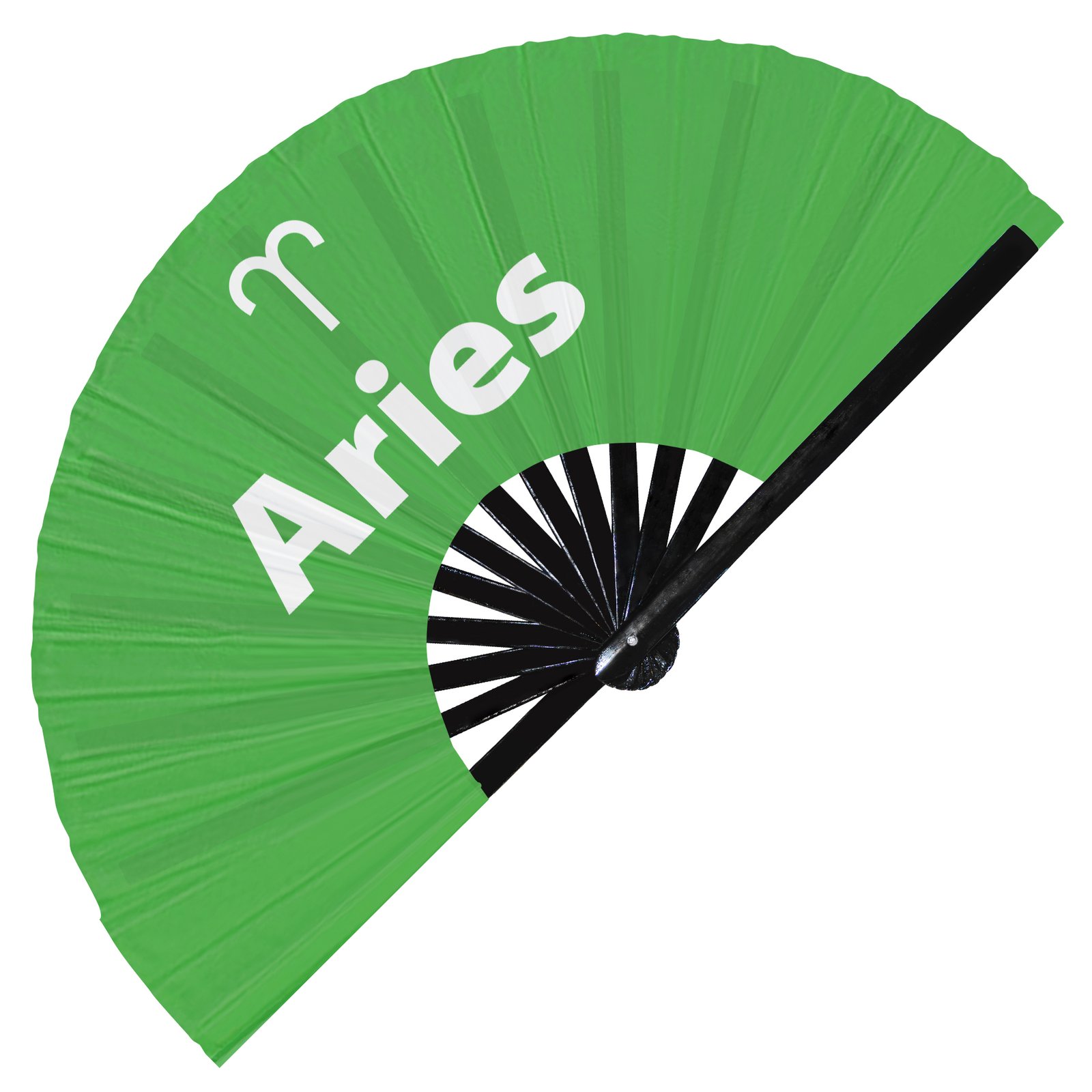 Aries Zodiac Sign - Clack Folding Rave & Festival Hand Fan - Image 4