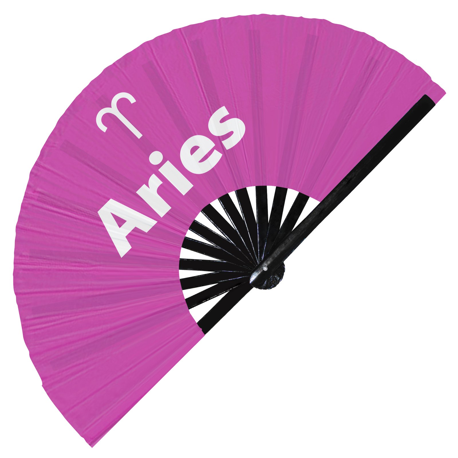 Aries Zodiac Sign - Clack Folding Rave & Festival Hand Fan - Image 5