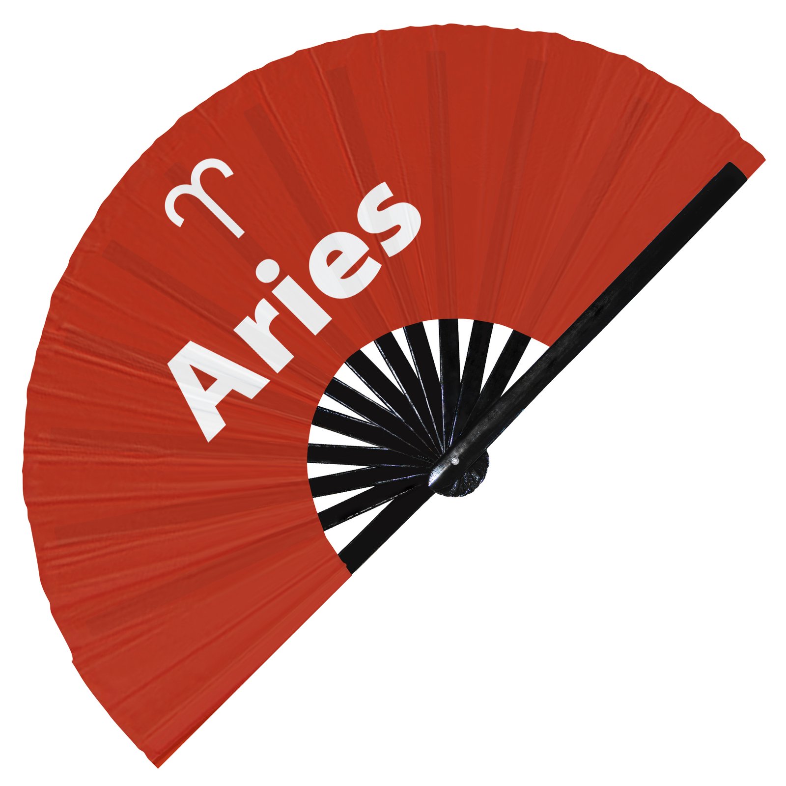 Aries Zodiac Sign - Clack Folding Rave & Festival Hand Fan - Image 7