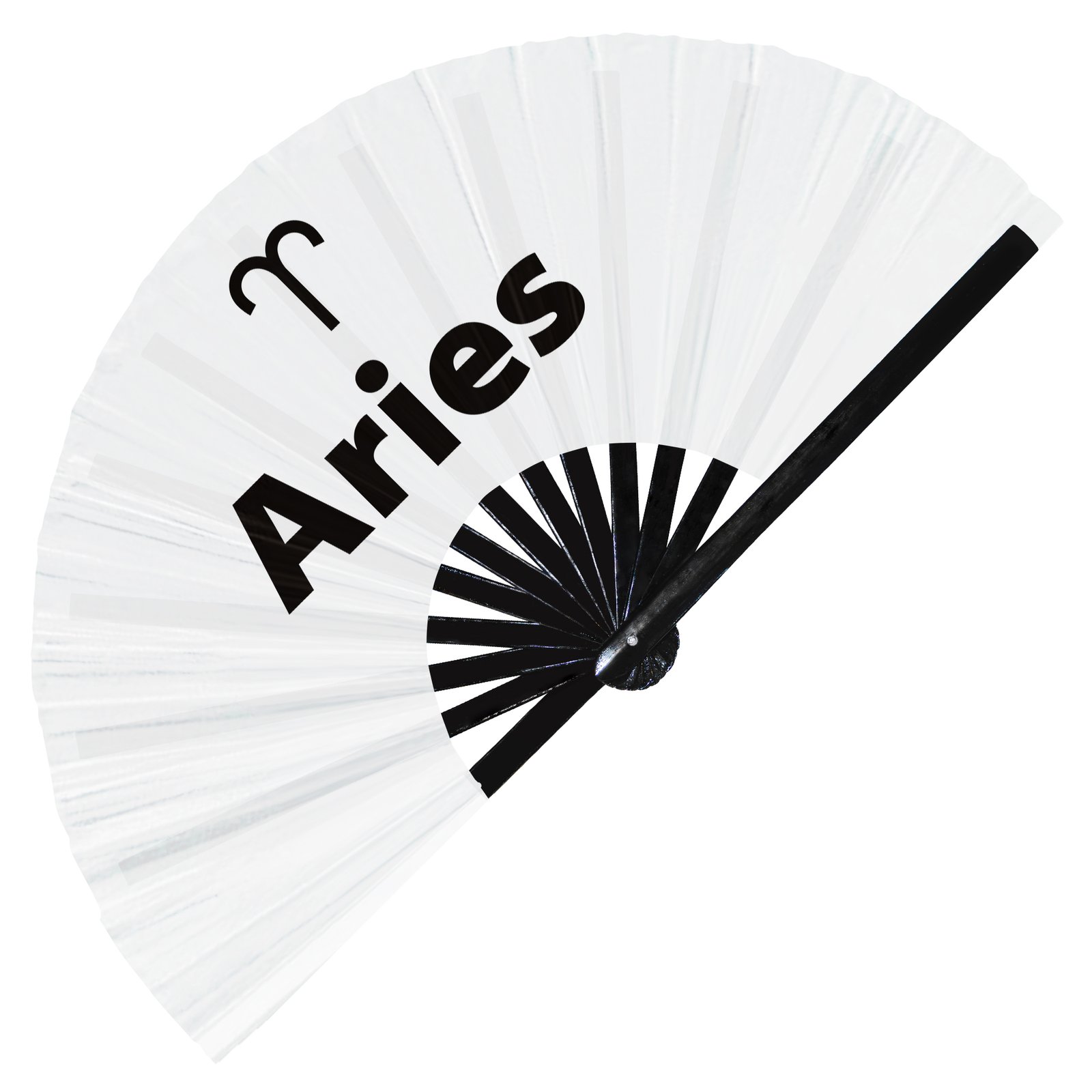 Aries Zodiac Sign - Clack Folding Rave & Festival Hand Fan - Image 8