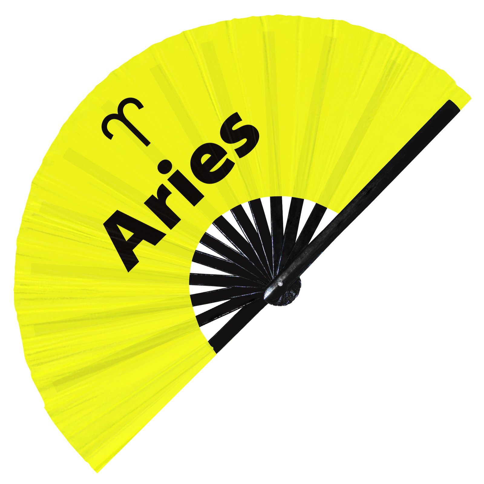 Aries Zodiac Sign - Clack Folding Rave & Festival Hand Fan - Image 9