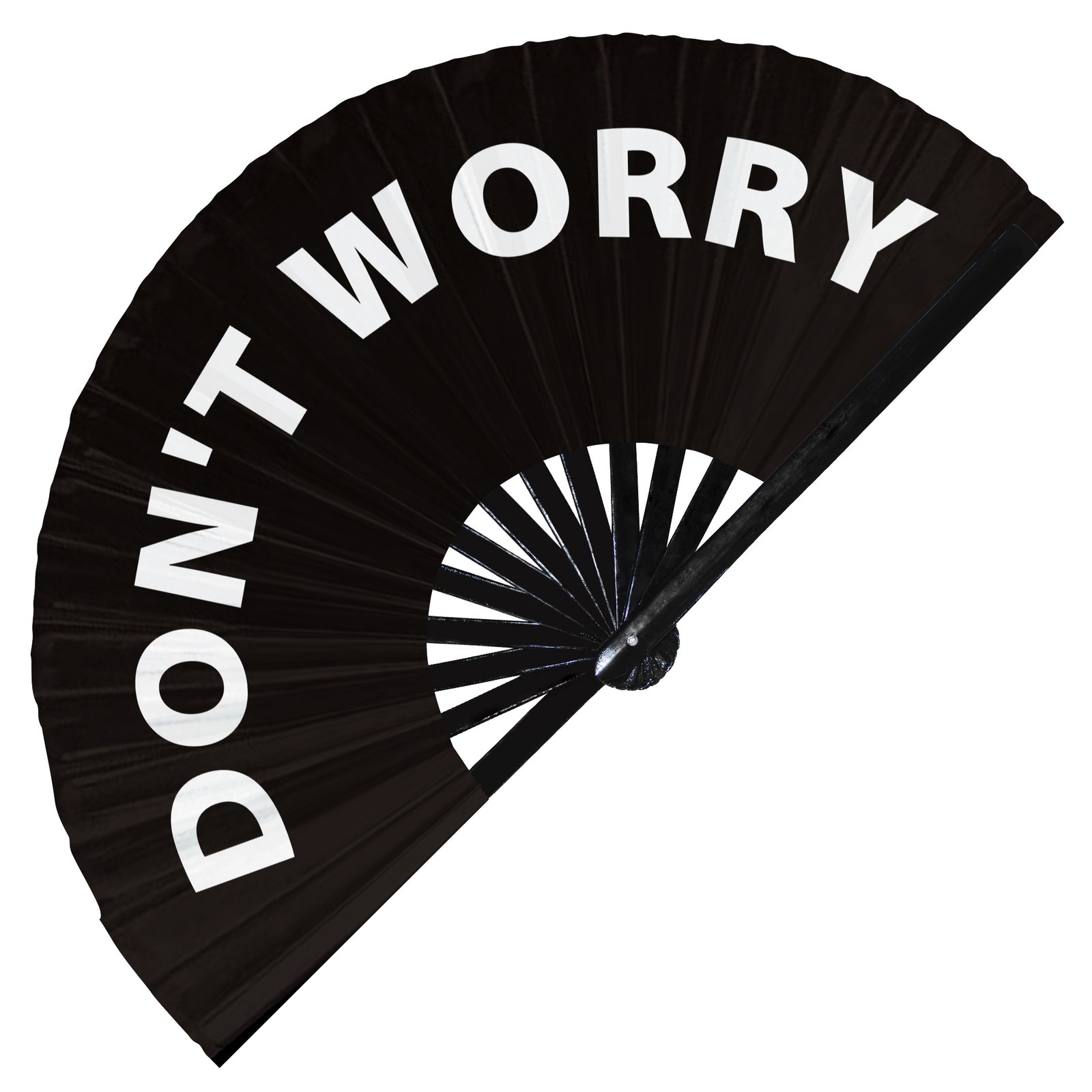 Don't Worry - Clack Folding Rave & Festival Hand Fan