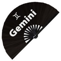 Gemini Zodiac Sign - Clack Folding Rave & Festival Hand Fan