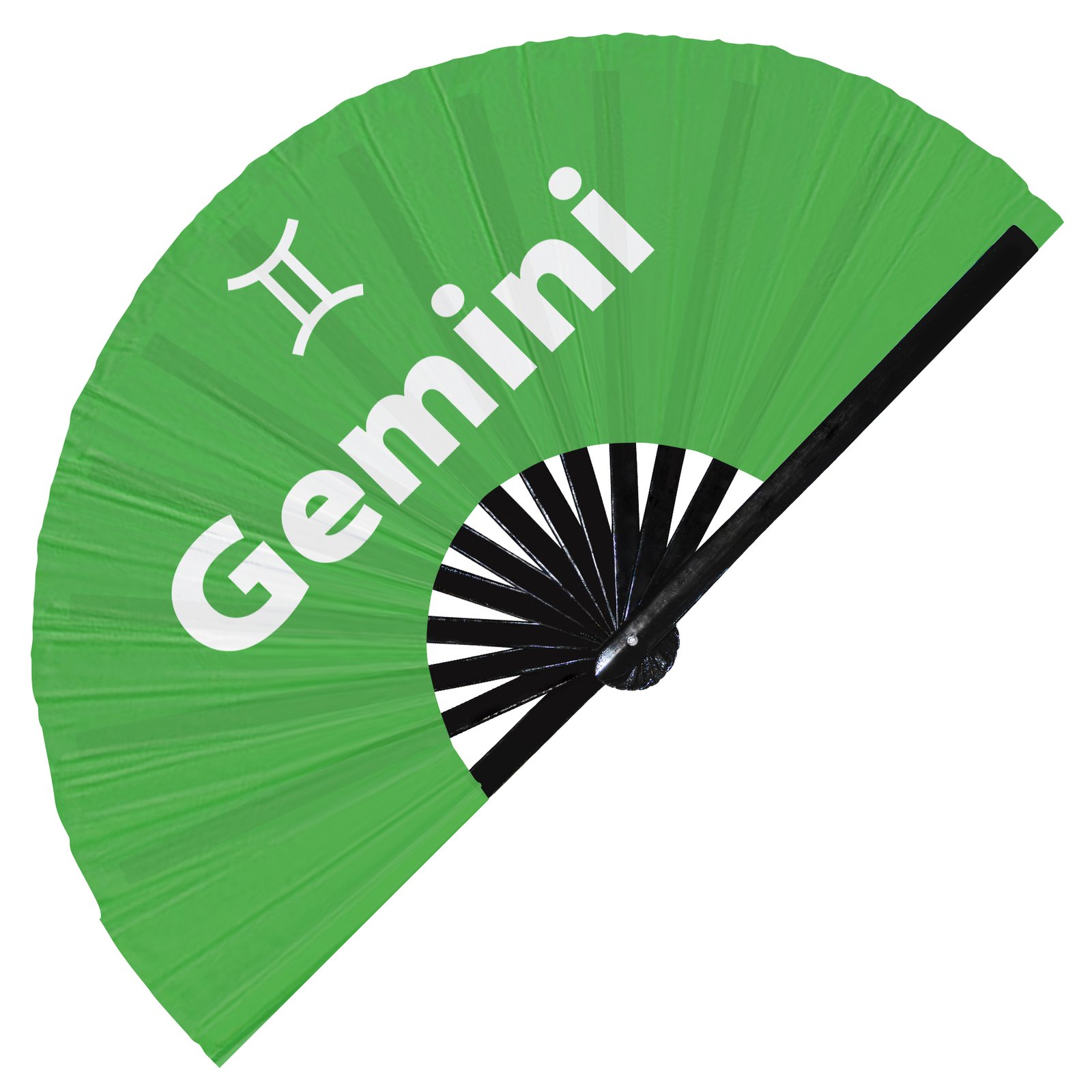 Gemini Zodiac Sign - Clack Folding Rave & Festival Hand Fan - Image 4