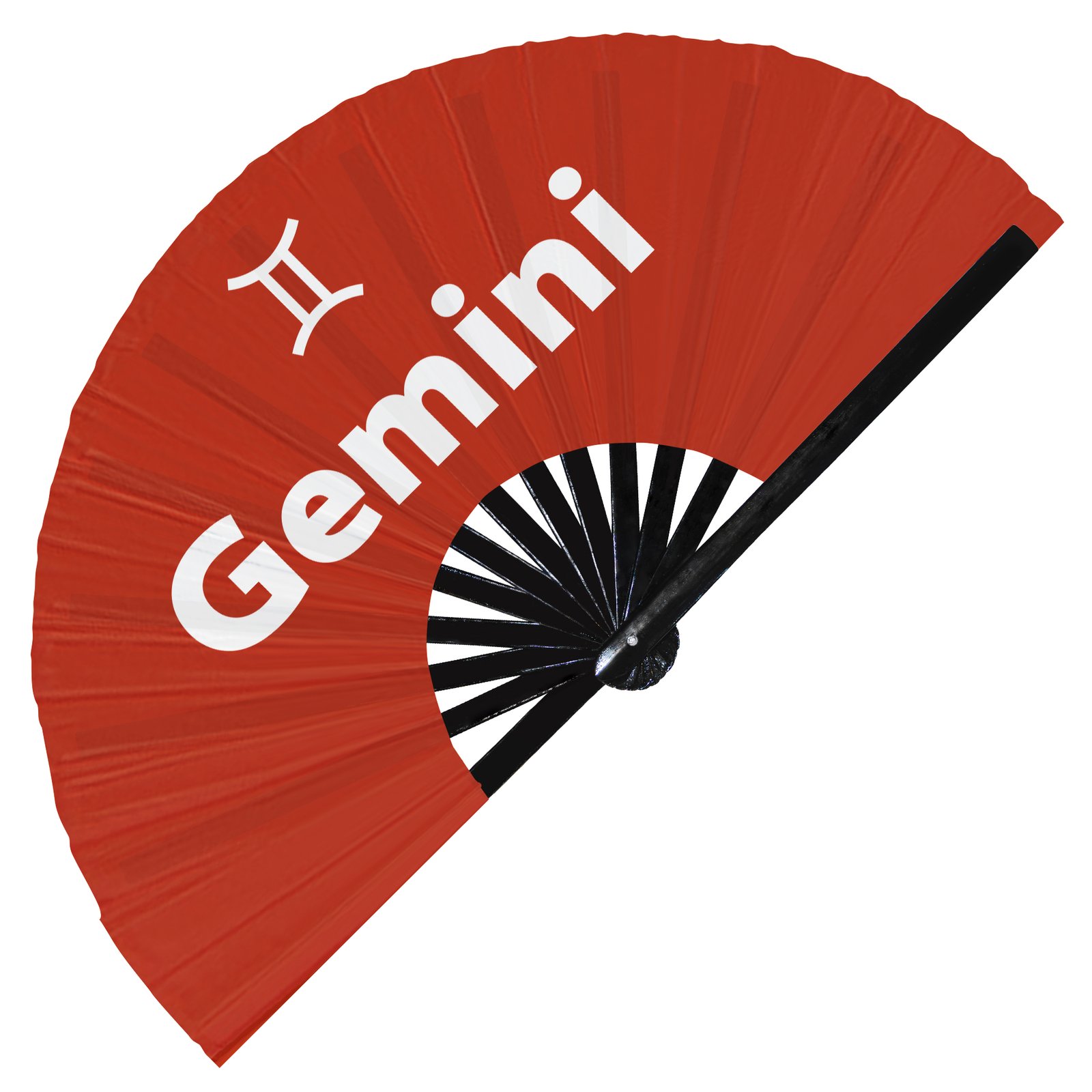Gemini Zodiac Sign - Clack Folding Rave & Festival Hand Fan - Image 7