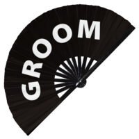 Groom - Clack Folding Rave & Festival Hand Fan
