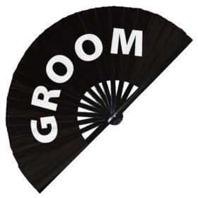 Groom - Clack Folding Rave & Festival Hand Fan