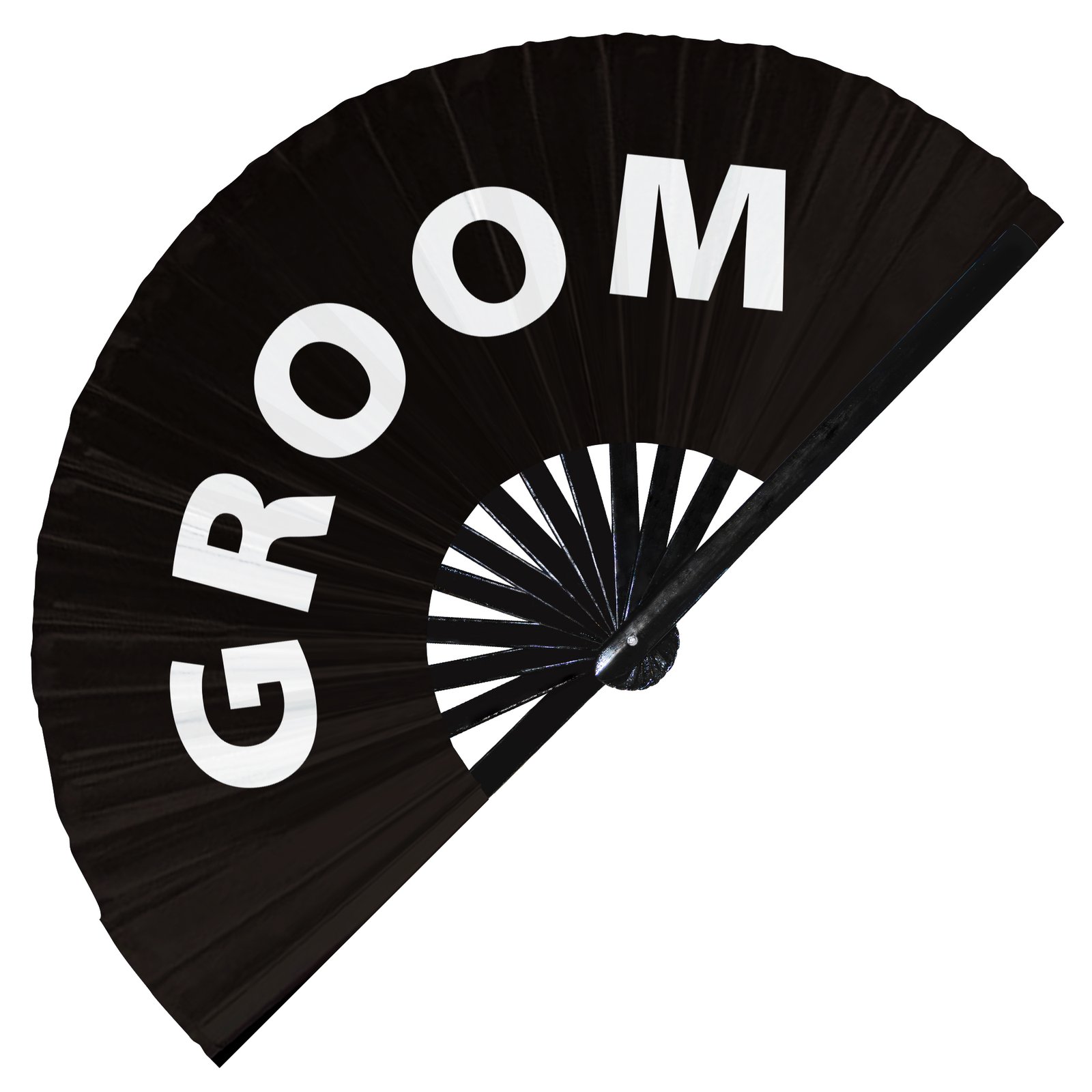 Groom - Clack Folding Rave & Festival Hand Fan