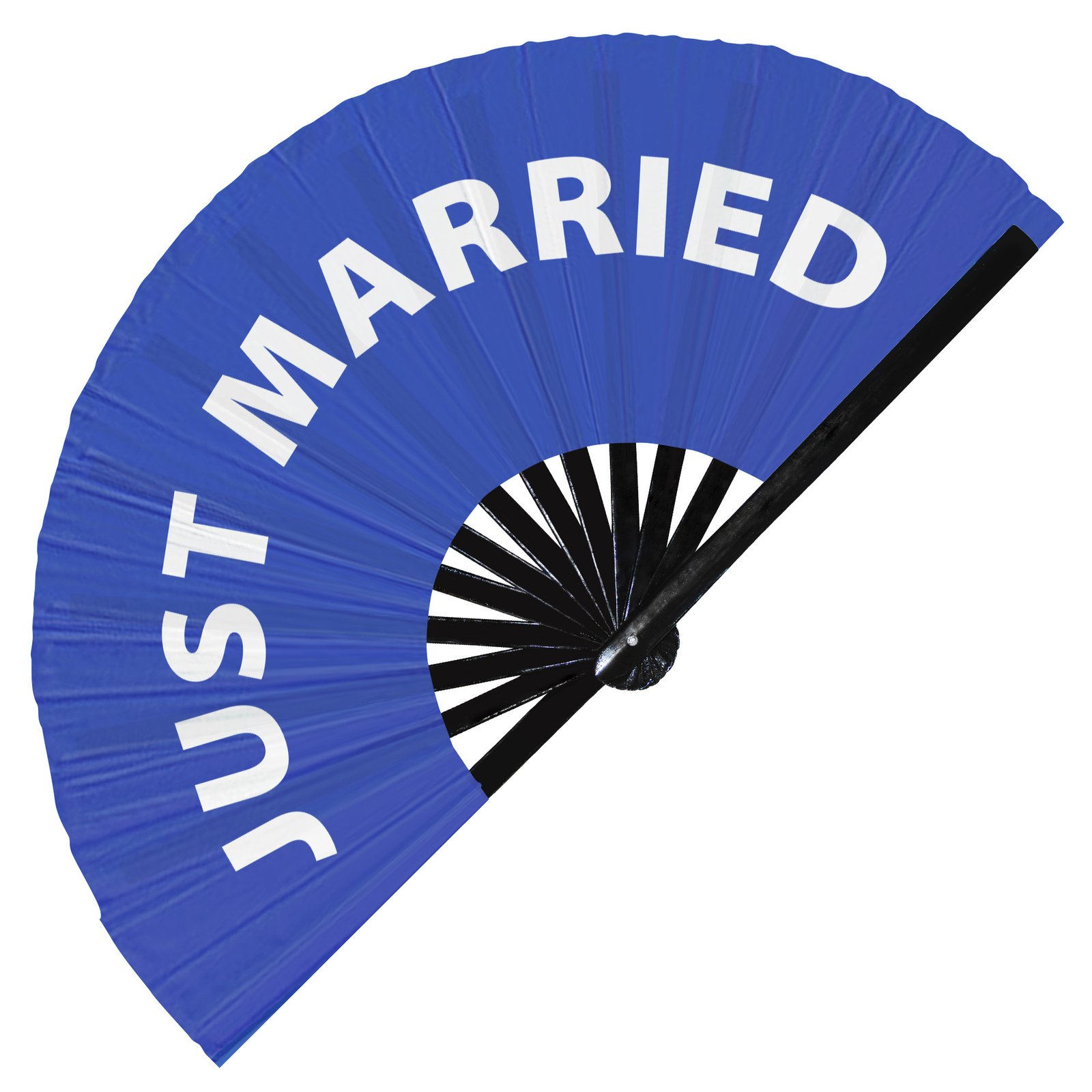 Just Married - Clack Folding Rave & Festival Hand Fan - Image 3