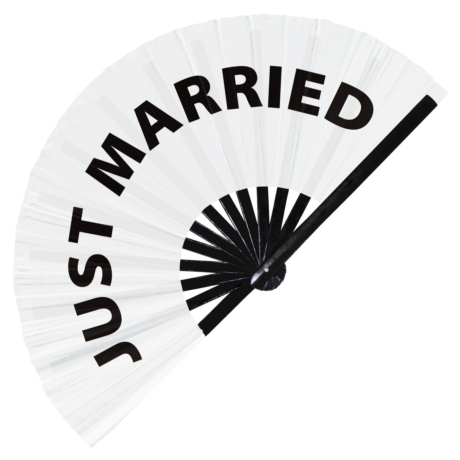 Just Married - Clack Folding Rave & Festival Hand Fan - Image 8