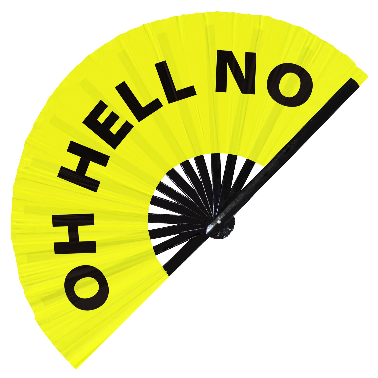 Oh Hell No - Clack Folding Rave & Festival Hand Fan - Image 2