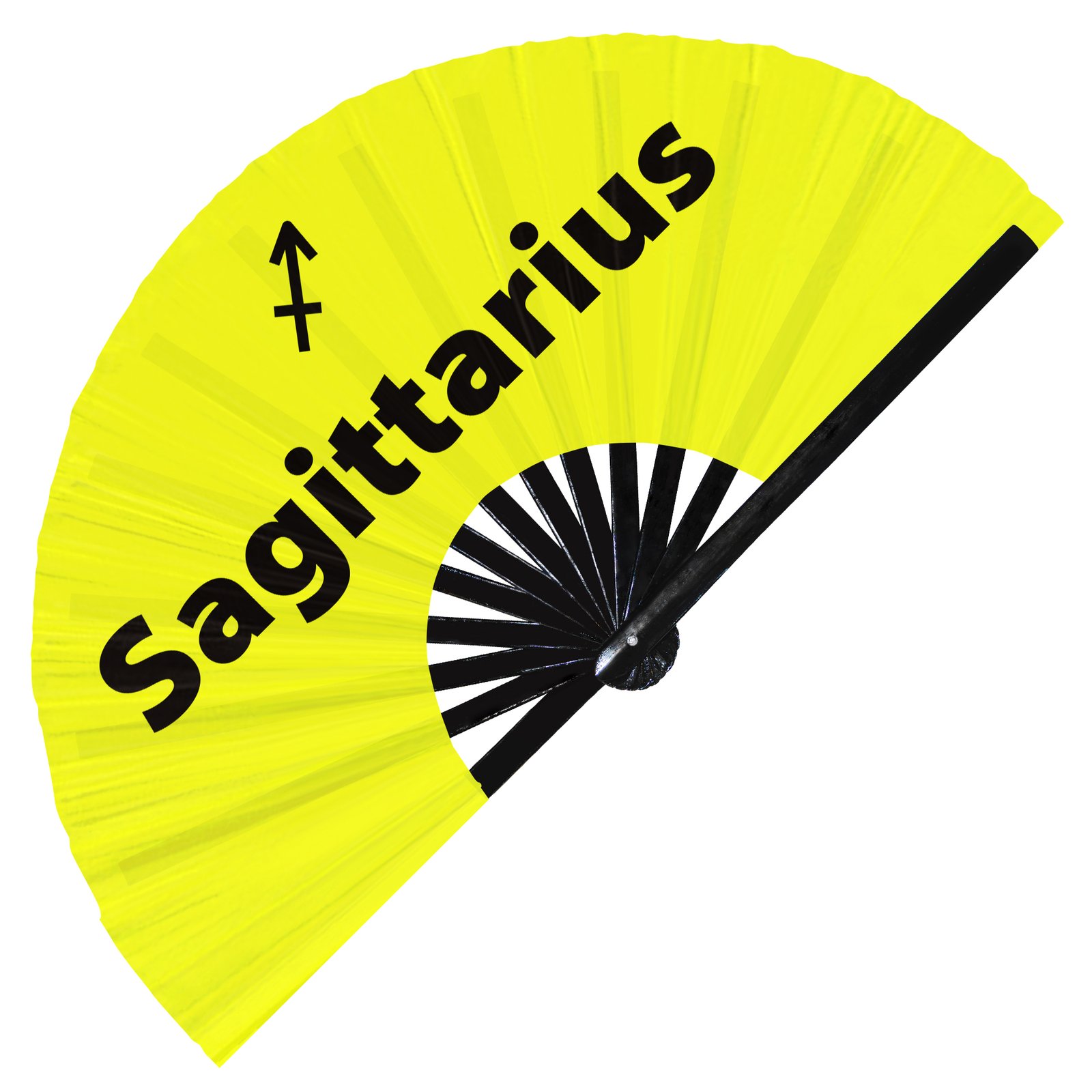 Sagittarius Zodiac Sign - Clack Folding Rave & Festival Hand Fan - Image 9