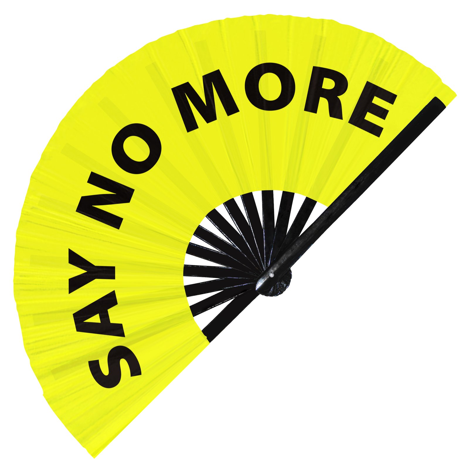 Say no more - Clack Folding Rave & Festival Hand Fan - Image 2