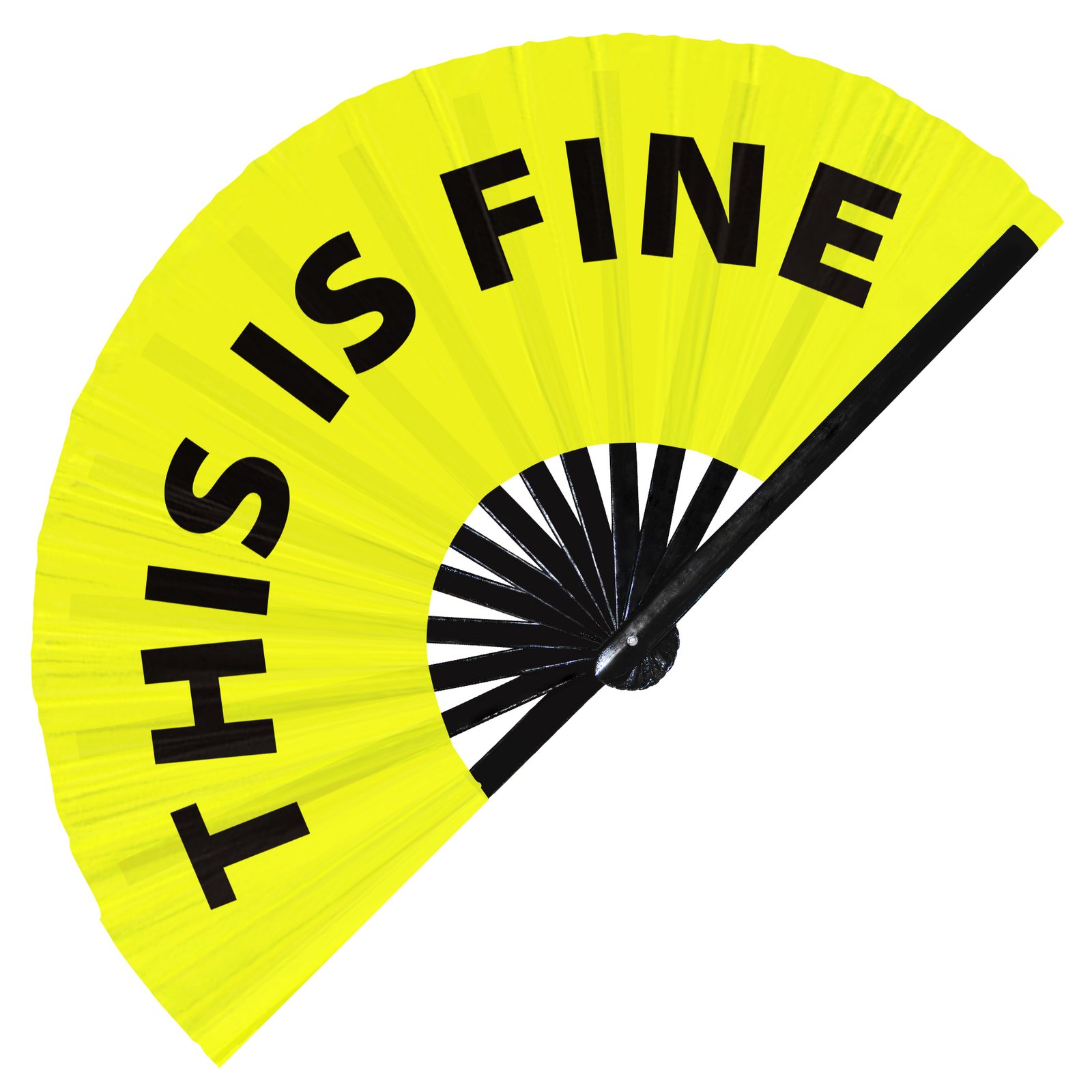 This is Fine - Clack Folding Rave & Festival Hand Fan - Image 2