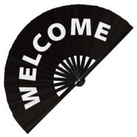 Welcome - Clack Folding Rave & Festival Hand Fan