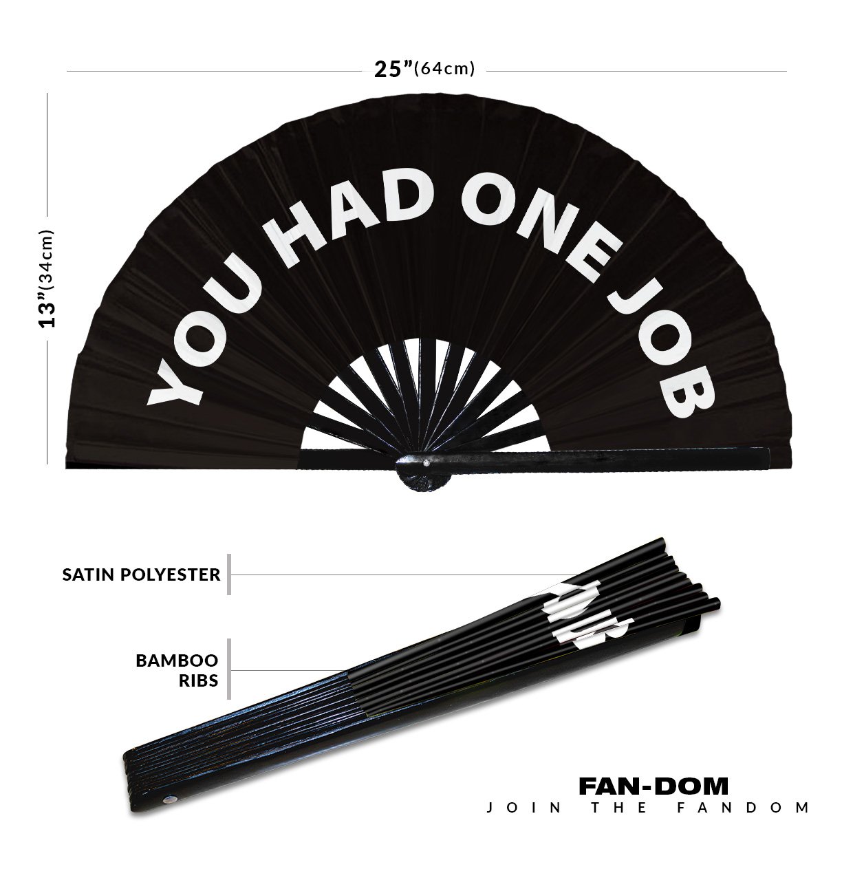 You Had One Job - Clack Folding Rave & Festival Hand Fan - Image 10