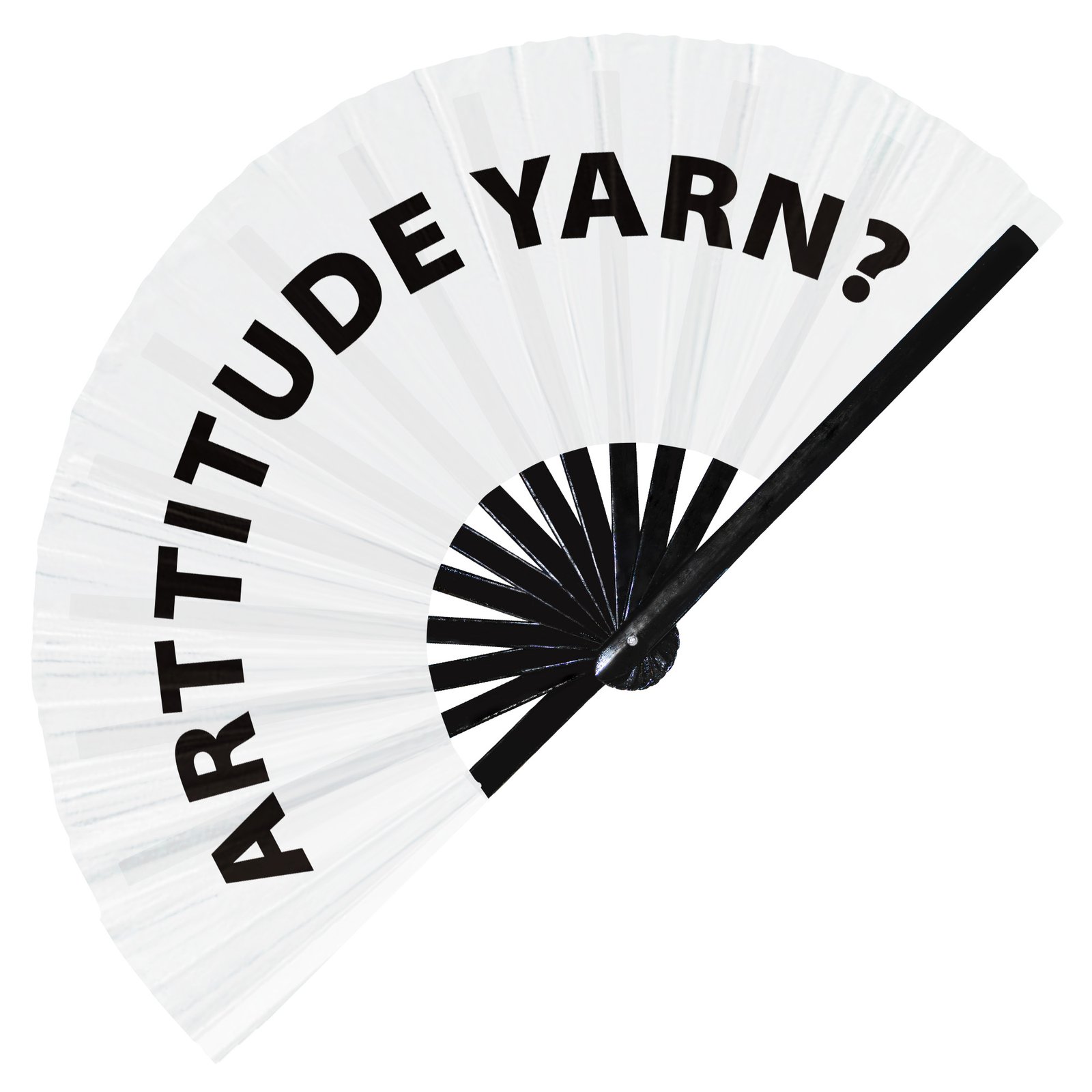 Arttitude yarn? - Clack Folding Rave & Festival Hand Fan - Image 8