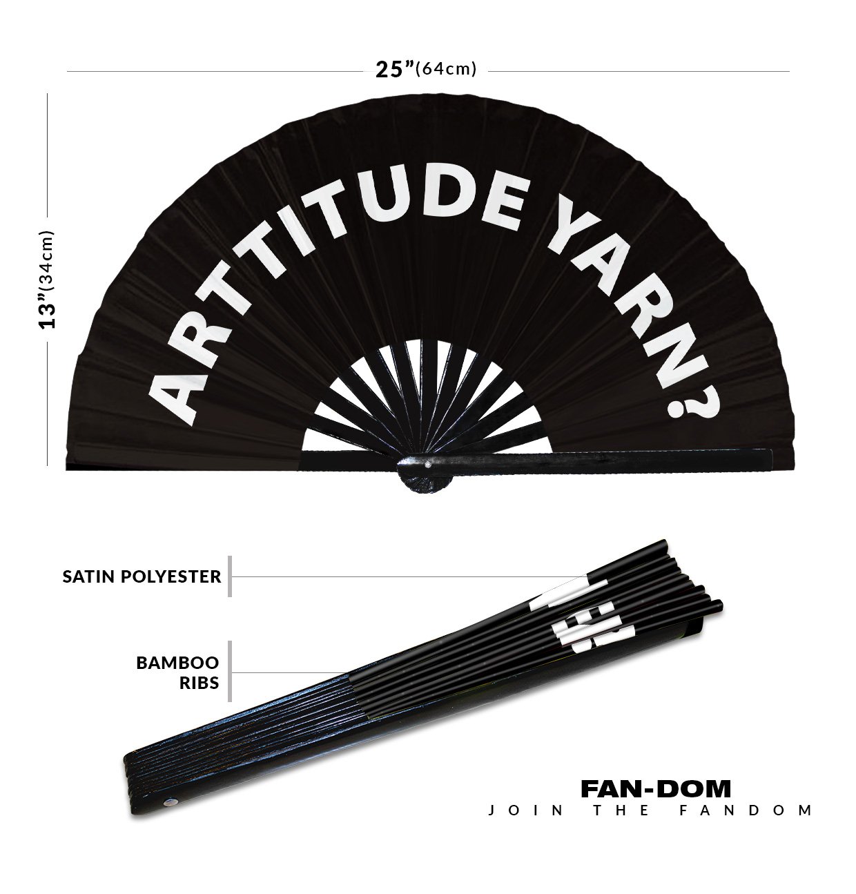 Arttitude yarn? - Clack Folding Rave & Festival Hand Fan - Image 10