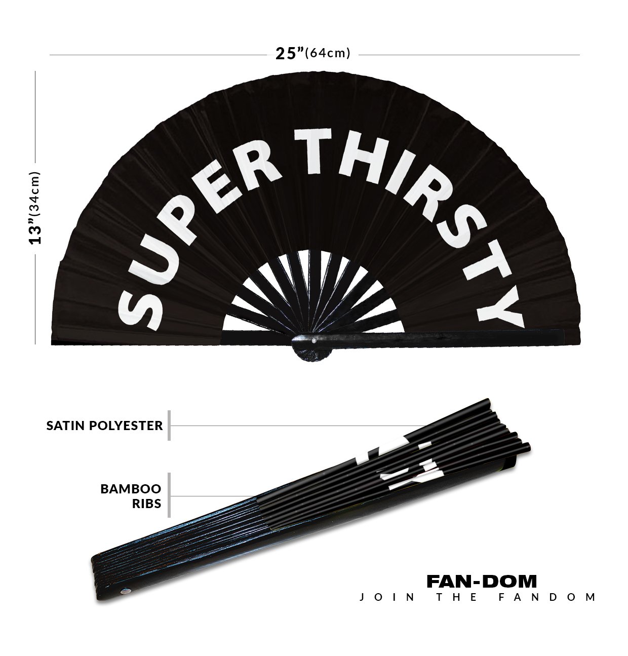 Super thirsty - Clack Folding Rave & Festival Hand Fan - Image 10