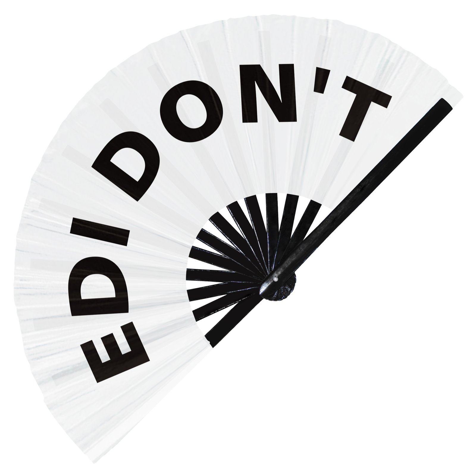 Edi don't - Clack Folding Rave & Festival Hand Fan - Image 8