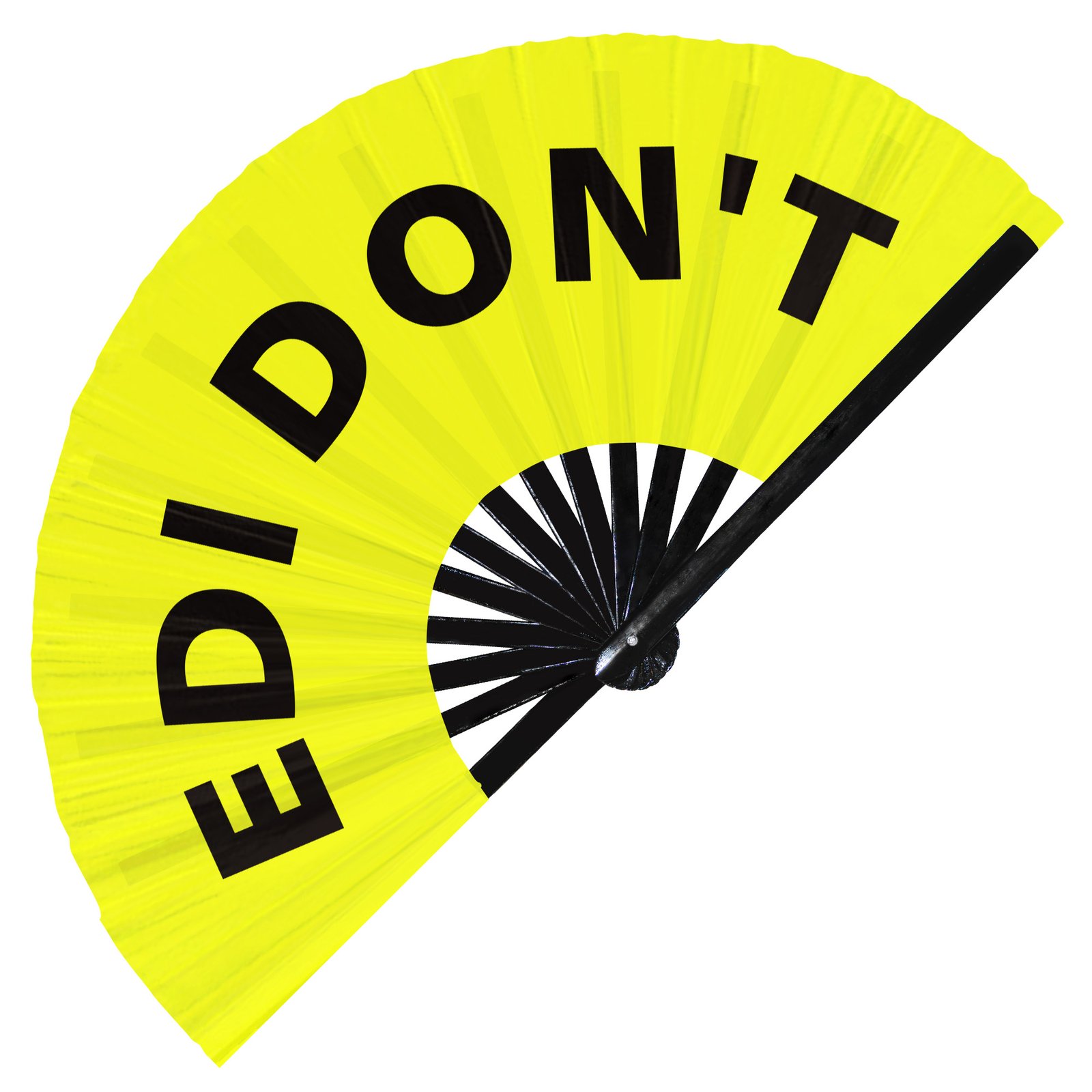 Edi don't - Clack Folding Rave & Festival Hand Fan - Image 9