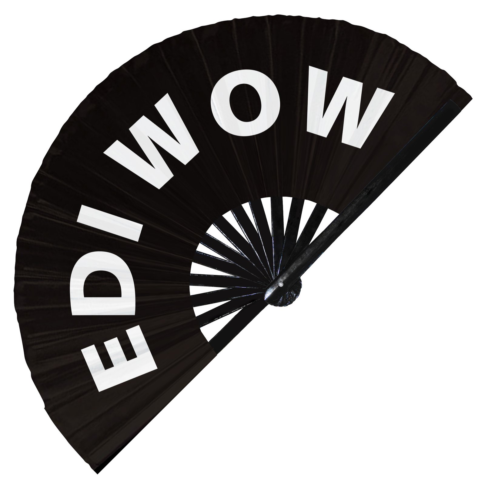 Edi wow - Clack Folding Rave & Festival Hand Fan