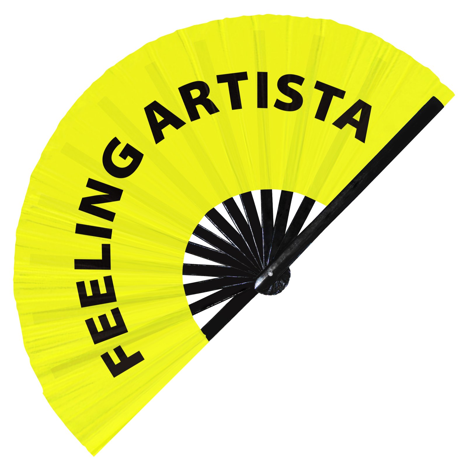 Feeling artista - Clack Folding Rave & Festival Hand Fan - Image 9