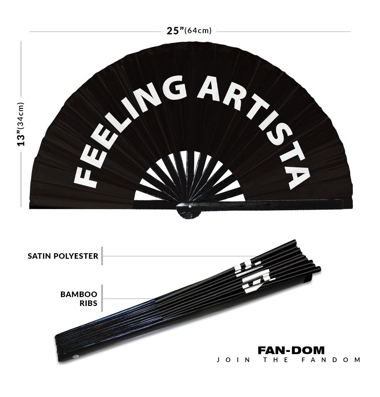 Feeling artista - Clack Folding Rave & Festival Hand Fan - Image 10